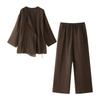 Estilo Europeu e Americano Amazon Aliexpress Tendência Popular da Moda Versátil Multicor Conjunto de Kimono Cruzado com Jaqueta e Calças