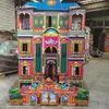 Villa de Papel Plegable y Ensamblable Ofrendas del Festival Qingming Casa Modelo de Papel Funerario Casa de Papel de Lujo Simulada