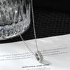 Oro Verdadero Electrochapado Micro-incrustado Zircón Elegante Cadena Clavicular Collar con Colgante Anillo para Dedo Estilo Ins para Mujer Exquisita Cadena Marea Versátil