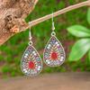Aretes Calientes Transfronterizos con Goteo de Aceite para Mujer Coloridos Exquisitos Aretes Vintage Europeos y Americanos Exagerados Geométricos Bohemios Joyería para la Oreja