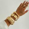 Joyería Transfronteriza Europea y Americana Pulsera Retro Irregular Plisada Sentido Avanzado Abertura Aleación Pulsera Traje