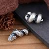 Rollo de plata de ley 999 con cuentas de dragón y serpiente, estilo retro 3D, con diseño de serpiente y dragón del zodiaco, accesorios de joyería DIY