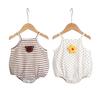 Mono de bebé estilo coreano de verano, chaleco sin mangas con dibujos de flores pequeñas tridimensionales, traje de escalada, chaqueta fina para recién nacido