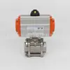 Shanghai Qinzhuan QYFM Acero Inoxidable 304 Hebilla de Alambre Válvula de Bola Neumática de Tres Piezas Q611f-16p Suministro Directo de Fábrica