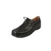 Sapatos de couro pequenos com textura de couro lavado francês de alta qualidade 2025 primavera sapatos de couro com cadarço de salto baixo e bico quadrado grosso