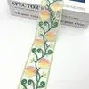 Nuevos Zapatos y Sombreros de Estilo Chino Retro Bordados de Flores Multicolor Estilo Étnico Hanfu Accesorios Accesorios de Código de Barras 6CM de Ancho