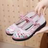 Zapatos de tela antiguos de Beijing, zapatos de malla de verano para mujer, zapatos de madre con suela suave antideslizante, zapatos casuales de una sola capa para personas de mediana edad y mayores, zapatos de suela suave antideslizante.