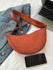 Bolsa de bolinho de design de nicho, nova bolsa plissada de pano lavado, bolsa coreana de alta qualidade, bolsa transversal de cor sólida, bolsa de ombro feminina