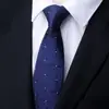 Corbata con cremallera formal de negocios para hombre, Corbata perezosa negra a rayas azules ajustada para novio, Fácil de poner y quitar
