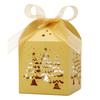 Caja de dulces láser navideña de nuevo producto transfronterizo, caja de dulces hueca blanca para fiesta navideña, fábrica de cajas de dulces al por mayor
