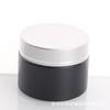 Atacado 20g30g frasco de creme preto fosco tampa com textura de madeira escura frasco de creme para os olhos amostras cosméticas engarrafado logotipo