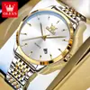 Dropshipping Olevs Nuevo Modelo Comercio Exterior Wholesale Simple Calendario Único Resistente al Agua Negocio Reloj de Cuarzo para Hombre