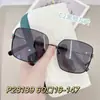P28189 Nuevas Gafas de Sol Polarizadas de Metal para Mujer, Marco Grande Genial, Gafas de Sol Sombreadoras de Moda sin Maquillaje, Gafas para Conducir