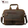 Fabricantes Personalizados Crazy Horse Pele Homens Pasta de Couro Negócios Mensageiro Bolsa de Computador Bolsa de Ombro de Couro de Vaca Atacado