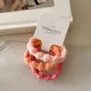 Pacote com 3~Alta Elasticidade, Espessados, Coloridos, Scrunchies de Toalha Sem Costura, Macios e Delicados com o Cabelo, Elásticos Jacquard para Rabo de Cavalo Alto