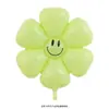 Versión Coreana de Globo de Película de Aluminio de Margarita Cara Sonriente Blanca Globo de Papel de Aluminio de Crisantemo Accesorios para Fotos de Cumpleaños Globo de Plumeria