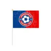 Banderas de soporte de mano para clubes de fútbol para que los aficionados las usen durante los partidos. Se pueden personalizar varias banderas de equipos de club