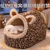 Casa para perro invierno cálida engrosada semi-cerrada sentido de seguridad perro mediano y pequeño cama para perro nido para gato villa de lujo venta al por mayor transfronteriza