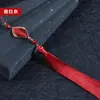 Colgante de abanico con borla dorada larga para Hanfu, Accesorio de borla estilo chino al por mayor
