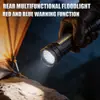 Linterna Láser Blanco Transfronteriza con Luz Fuerte, Recargable, Zoomable, de Largo Alcance, Cob Montado en la Cola, Linterna Multifuncional para Exteriores para Emergencias