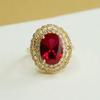 Anillo de Rubí Cultivado Aiyu Banda de Corindón Rojo Joyería de Alta Gama para Mujer Venta al por Mayor de Fábrica y Entrega S4011806