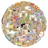 50 Adesivos de Capivara Desenho Animado Não Repetidos Material para Decoração de Caderno de Bolso Adesivos de Capivara DIY Guka