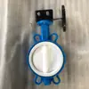 Válvula de mariposa manual atornillable con turbina, sello blando sellado de PTFE, fabricante: Tianjin D371F -10Q