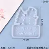 Amapola DIY Molde de Resina de Cristal Serie Navideña Letrero Colgante para Habitación Decoración de Mesa Molde de Silicona Europa