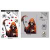 Todos los Santos Centro Comercial Diseño de Escena de Ventana de Cristal Calavera Murciélago Adhesivo Decoración de Halloween Bruja Muerte Adhesivo para Ventana