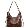 Otoño 2026 Bolso de Axila de Gran Capacidad Moda Retro Bolso Tote Simple Nicho Personalidad para Viajes Versátil Bolso Dumpling