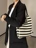 Ins Internet celebridade bolsa feminina malha lã balde saco japonês e coreano estilo all-match bolsa casual bolsa tote lancheira saco