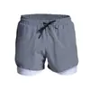 Shorts Internos Esportivos de Secagem Rápida Verão Atletismo Masculino e Feminino Corrida Treinamento Três Pontos Fitness Calças Esportivas Tendência Casual Versátil