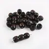 Contas de Madeira com Furo Grande, Contas Redondas, Contas Soltas Tingidas de Madeira Maciça, Acessórios para Pulseira e Colar, Componentes para Joias DIY
