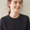 Suéter de Cachemira Baicaierong 2026 Otoño/Invierno para Mujer, Diseño Versátil de Cuello Redondo, Tejido de Lana para Otoño e Invierno