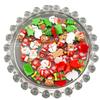 Adornos navideños de dibujos animados para uñas, alces, muñecos de nieve, resina, venta al por mayor