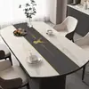 Mantel Oval de Mesa de Comedor de Lujo Ligero, Impermeable, Resistente al Aceite, Lavable, Resistente al Calor, Mantel Plegable Redondo de Gama Alta