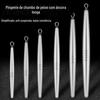 Pingente de chumbo longo sem fundo suspenso cilíndrico com pingente de chumbo em forma de caneta de anel coluna longa Pingente de chumbo do polo do mar âncora peixes pesca acessórios de caroço de chumbo