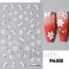 Nuevas pegatinas de uñas transfronterizas al por mayor 5D micro-talladas tridimensionales verano flor fresca Flor adhesiva pegatinas de uñas