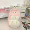 Mochila Pequeña Nueva para Estudiantes Universitarias Color Sólido Mochila de Conejo Estilo Ins Japonés Chica Suave Chica Linda Mochila de Doble Hombro
