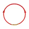 Boa Sorte Vem com o Tempo, Pulseira de Fio Vermelho para Homens e Mulheres, Pequenas Contas Douradas na Cor Dourada, Pulseira Trançada para o Ano de Nascimento, Contas da Fortuna