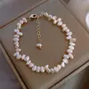 Collar Barroco de Perlas de Agua Dulce Millet para Mujer, Cadena para Clavícula Estilo Influencer, Pulsera de Moda Pequeña Perla Irregular de Tendencia