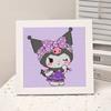 Animación de Dibujos Animados Nueva Pintura de Diamantes Kuromi DIY Juguetes de Pintura de Diamantes Hechos a Mano para Niños con Marco de Fotos Mesa Regalo