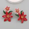 Estilo nacional nueva moda personalidad creativa hermosos pendientes de aleación con gota de aceite de flor pendientes de aceite de flor todo partido pendientes al por mayor