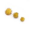 Venta al por mayor transfronteriza DIY pompón pequeño de poliéster pompón de hilo dorado con purpurina pompón de bola de felpa de colores accesorios de pompón pompón de alta elasticidad