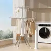 Novo modelo de varal dobrável para varanda de casa, de chão, rotativo 360 graus, dobrável, polvo multifuncional