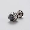 Nuevos aretes de piercing para hombre de fundición de acero inoxidable incrustados con circón negro moda personalidad tendencia aretes para hombre individuales