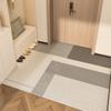 Tapete de entrada moderno simple antideslizante lavable de cuero para el piso para el hogar, cortable, fácil de cuidar, tapete para el piso del hogar