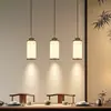 Lustre de sala de jantar de vidro com madeira de nogueira, luxo leve moderno, criativo e único, adequado para escritório, pousada, quarto, luminária de mesa para sala de jantar estilo chinês novo