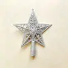Suprimentos de Natal Acessórios Atacado Fabricante Estrela Decorativa para Árvore de Natal Enfeites Pingentes Decoração de Natal Estrela de Cinco Pontas Luz
