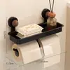 Caja de Papel Higiénico con Ventosa Montada en la Pared Sin Taladrar Ventosa ¡Pequeño Genio! ¡Tan estable como una montaña!